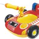 Big Summer Inflatable Fire Truck Pool Floats for Kids with Built-in Squirt Gun, Inflatable Toddler Pool Toys for Children Aged 3-8 Years
