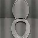 KOHLER 4636-RL-0 Cachet ReadyLatch Elongated Toilet Seat Slow Close, Soft Close Toilet Seat Quiet Lid, Contoured Grip-Tight Bumpers Installation Hardware, Apartment Essentials, White