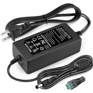 DC 12V 5A Power Supply Adapter Converter Transformer 60W AC 100-240V Input 50/60hz with 12 Volt 5 Amp 5.5x2.5mm DC Output Jack for 5050 3528 LED Strip Module Light, DVR NVR CCTV Security Cameras