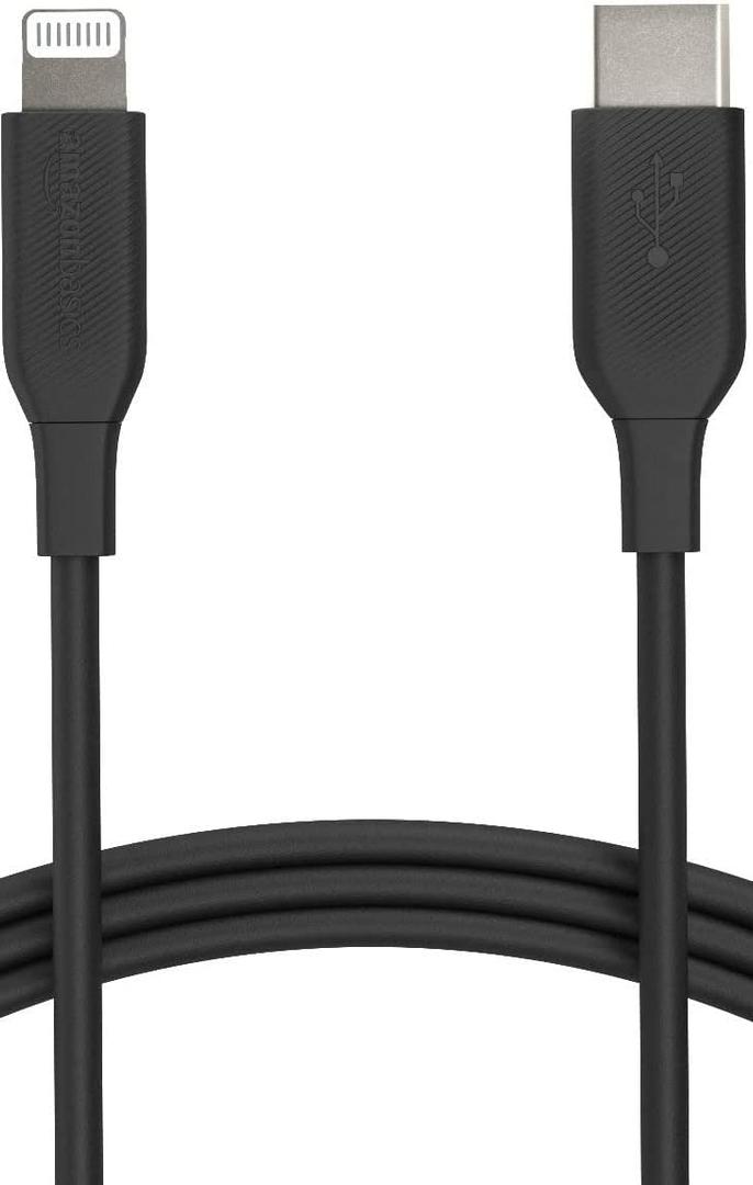 Amazon Basics Fast Charging USB-2.0 USB-C to Lightning Cable (MFi Certified), Durable, 6 Feet, Black
