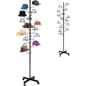 Montex Hat Rack Stand 15 Hooks, Hat Display Stand Metal, Hat Display for Stores, 15 Customisable Circular Hooks