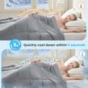 HYLEORY Cooling Comforter Queen Size - Summer Cooling Blanket for Hot Sleepers/Night Sweats, Double-Sided Cold Touch Silky Ice Comforters, Breathable Lightweight Beddings, Cool Gray, 90"x90"