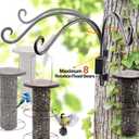 AJART Bird Feeder Hangers Outdoor: 16-Inch Swivel Hanging Plant Bracket for Wall Mount - Swivel Plant Hook for Flower Basket