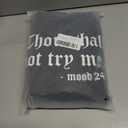 Teen Girls Womens Funny Hoodies Letter Printed Thou Shall Not Try Me Women's Hoodie Pullover Sweatshirt (M)