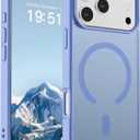 SUPFINE Magnetic for iPhone 17 Pro Max Case (Compatible with MagSafe)(Military Grade Drop Protection) Translucent Matte Shockproof with Anti-Fingerprint Phone Cover,Blue Purple