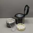 COMFEE' Compact Rice Cooker, 6-in-1 Stainless Steel Multi Cooker, Slow Cooker, Steamer, Saute, and Warmer, 2 QT, 8 Cups Cooked(4 Cups Uncooked), Brown Rice, Quinoa and Oatmeal, 6 One-Touch Programs