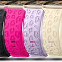 4Pack Leopard Engraved Bands Compatible with Apple Watch Band for women 38/40/41/42mm(Series 10), Soft Silicone Cheetah Sport Strap 