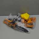 Vextronic Kids Tool Set 37 PCS with Electric Toy Chainsaw Drill Circular Saw with Realistic Sounds, Toy Tool Set for Toddlers 3 4 5 6 7 8, Pretend Play Kids Power Tools Kit Gift for Boys Girls Yellow