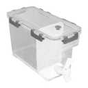 Plastic Drink Dispenser With Spigots, Drink Dispenser For Fridge, Beverage Dispenser With Spigot, 3.5L Iced Lemonade Container For Famaily Party Daily Use (Gray)