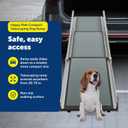 PetSafe Happy Ride Compact Telescoping Dog Ramp | Most Compact Size, Extends 28-70 in for Most Vehicles, Rubber Feet, Side Rails, Safety Latch, Supports Dogs up to 300 Lb