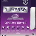 AllerEase Ultimate Cotton Top Allergy Protection and Comfort Zippered Mattress Protector Twin, White