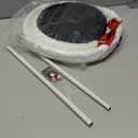 30.32 Inch Lighted Snowman Decorations, Battery Operated Christmas Lights for Porch Patio Yard, Waterproof Collapsible Xmas Decor