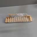 Miniature Stairs 1:12 Scale Dollhouse Furniture Wooden Handrail DIY Unpainted Staircase Dollhouse Accessories Pre-Assembled Steps Model (Left-Handrail)