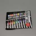 Magnetic Dry Erase Markers Fine Tip - 12 Colors Whiteboard Markers with Eraser Cap, Low Odor Thin Dry Erase Markers for Office Professional Use, Work On White board & Calendar