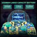 NBCP For Switch Wireless Gaming Controller ,Compatible with PC Switch/Lite/OLED, Switch 2, Android & iOS - with 2 Macro Buttons,Motion sensing,Adjustable dual vibration, TURBO,Drift repair,1000Hz Polling, 7-Color RGB Light (Micky Mouse -Green)