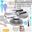 Kootek 180 Pcs Cake Decorating Kits Supplies - Aluminium Alloy Revolving Cake Turntable, Numbered Cake Decorating Tips and Frosting Tools for Baking Cupcake Cookie Muffin Kitchen Utensils