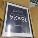 Homeforia 18x24 Blue Poster Frame, High-End Metal, 16x20 Mat, Glass