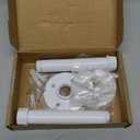 Sumnacon 2 Pcs 5.9 Inch Industrial Pipe Clothes Bar - Heavy Duty Rustic Metal Coat Hanger with Screws, Wall-Mounted Garment Holder Rack for Bedroom/Bathroom/Cabinet/Boutique/Clothing Store, White