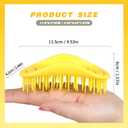 3 x Scalp Massager and Shampoo Shower Brush, Detangling Hair Brush, Scalp Care Hair Brush Wet & Dry detangler for Men and Womenfor Straight/Curly/Thick/Long/Wavy/Damaged Hair, Yellow