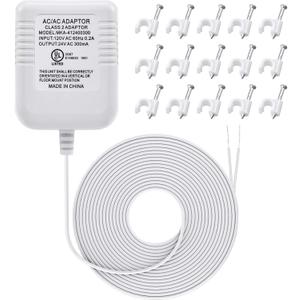 Hotop 24 Volt C Wire Adapter for Smart Thermostat, UL Listed 16.5ft Long Power Connector C Wire for All Versions of Smart Thermostat Compatible with Nest, Honeywell, Ecobee, Wyze, Sensi
