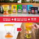 Tiesta Tea Ultimate Live Loose Leaf Kit, Tea Starter Kit with High to Non-Caffeinated Blends, Hot & Iced Brews, Includes Black, Green, Herbal Sample Bags and 16oz Brewmaster Dispensing Infuser