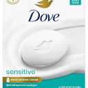 Dove Beauty Bar Soap Sensitive, 8 Bars for Sensitive Skin, Fragrance Free and Hypoallergenic 3.75 oz