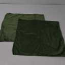 MIULEE Velvet Soft Soild Microfiber Decorative Square Pillow Case Throw Cushion Cover for Sofa Bedroom with Invisible Zipper 18x18 Inch 45x45cm Army Green Set of 2 Lined
