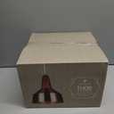 CANARM Thor 1-Light Pendant Light, Gold Finish with Faux Wood Accent, Adjustable Fabric Cord, Modern Lighting for Kitchen, Dining Room or Bedroom