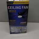 Small Ceiling Fan with Light - 35 Inch Flush Mount Ceiling Fan with Lights and Remote, Low Profile Ceiling Fans with 5 Reversible Blades, 6 Wind Speeds, Black Ceiling Fans for Bedroom