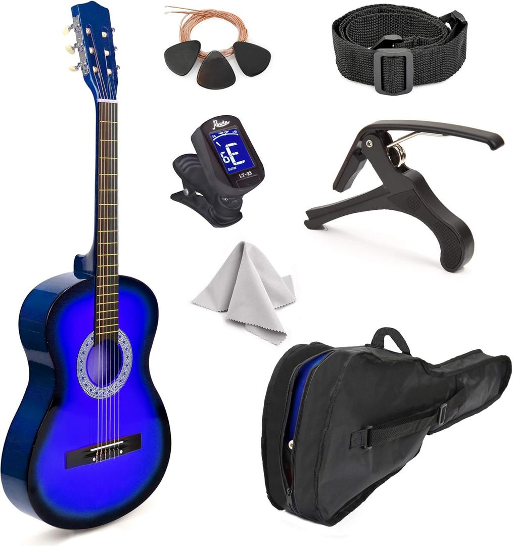 30" Wood Classical Guitar with Case and Accessories for Kids/Girls/Boys/Beginners