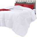 Utopia Bedding Comforters Queen Size, All Season Duvet Insert, Down Alternative Box Stitched Bed Comforter with Corner Tabs, Machine Washable (White) (Queen (Pack of 1))