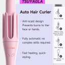 TSUYAGLA Automatic Curling Iron,1 1/4 inch Hair Curler with 3 Temperatures, 10S Fast Heating, 2-Way Rotation, 30 Min Auto Shut-Off, 500 Million Ionic, Anti-Scald-Tangle for Long Hair