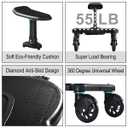 Universal 2-in-1 Stroller Board with Detachable Seat | Stand or Sit Ride-On Board for Bugaboo, UPPAbaby & Most Strollers | Adjustable & Easy Install | Holds Kids up to 60lbs