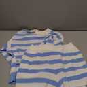 Panadila Womens Striped Sweater Set Oversized Lounge Sets Matching Pajamas Long Sleeve Sweater Top and Shorts XL