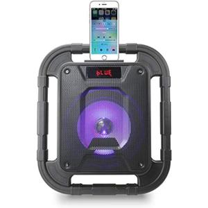 iLive Electronics ISBW519B Water Resistant Wireless Speaker, with LED Light Effects and Built-in Rechargeable Battery, Black