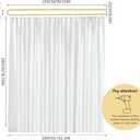 Privacy Curtains for Room Divider, Metal Support Wall Mounted Privacy Curtain, U-Shape Portable Room Divider Curtains for Fitting Room Beauty Salon Bedroom and Hospital,1 Panel, 8.53ft (White)