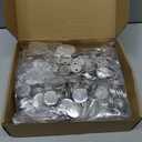 300 Sets 1.25 inch Button Maker Supplies, 32mm Button Supplies Blank Badge Parts Includes Metal Covers, Metal Backs& Clear Film, Round Badge Blank Buttons Pins，Compatible with Button Maker Machine