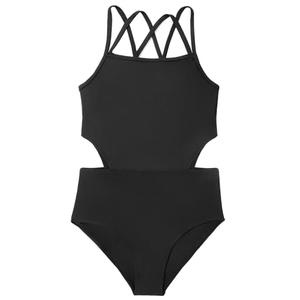 Century Star Girls' One Piece Swimsuits 2025 for Teens Bathing Suits Cut Out Swimwear Sport Cute Tween Kids 10-15 Years UPF 50+ Black 14-15 Years, S