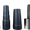 Dust Collection Cone Reducer 4-Inch to 2 1/2-Inch plus 6 Vacuum Hose Adapters Fits 1 1/16 to 1 3/4 inches Includes a Shop Vac Adapter 2 1/2-1 1/4 inch with Plastic Sleeve and 1 Rubber Reducer