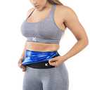 Kewlioo Waist Trainer Trimmer Belt for Women, Waist Slimming Thermo Sauna Belt, Neoprene-Free Waist Cincher, Comfortable Compression Sauna Shaping Slimming Belt (Black, Small)