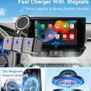 PZK Car Phone Holder for Ford Escape 2020 2021 2022 2023 2024 2025 Accessories 8-Inch Screen Fixed Clip Magnetic 15W Fast Wireless Charger Car Phone Mount Strong Magnets with Sunglasses Storage Box