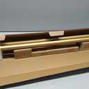 Warm Gold Curtain Rods for Windows 68-140 Inch, Industrial Drapery Rods