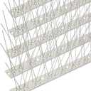 Bird Spikes Stainless Steel 200ft Coverage 185 Pack for Pigeons Small Birds Outdoor Use Bird Prevention Strips for Fence Crows Woodpeckers with 304 Stainless Steel Pins and Base Not Rusty