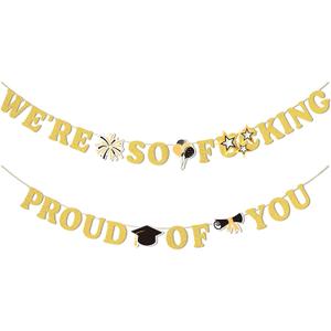 2026 Graduation Party Decorations, Funny Banner for Congratulation Party Decor Supplies, Party Photo Booth Backdrop for College High School PhD Nurse Law School Graduations Wall Decorations