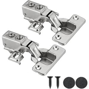 JQK Cabinet Door Hinges Soft Closing, 1/2" Partial Overlay Cupboard Door Hinge for Face Frame Cabinets, Metal 20 Pack, CH300-SN-P20 (Satin)