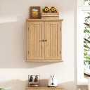 ChooChoo Bathroom Wall Cabinet with 2 Doors, Over The Toilet, 8.8"D x 21.1"W x 24"H