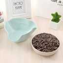Bamboo's Grocery Double Dish Snack Bowl For Pistachios, Peanuts, Edamame, Cherries, Nuts, with Shell Storage (Blue)
