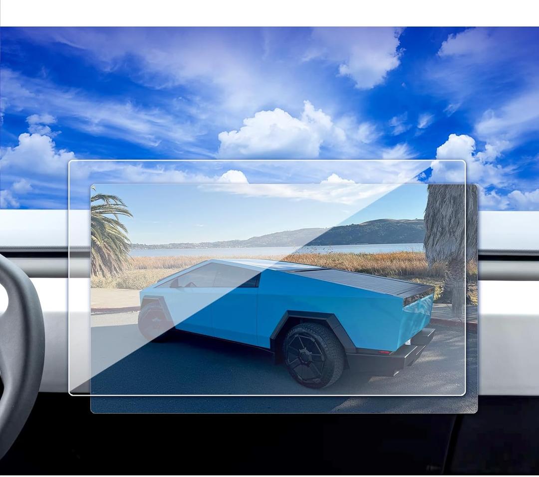 XXCIWP Cybertruck Screen Protector for 2024 2025 Cybertruck Accessories Tempered Glass Screen Protector(1pcs Nav. Glossy)