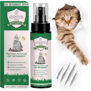 Cat Deterrent Spray, Natural Safe Cat Repellent Indoor and Outdoor, Cat Spray Deterrent for Scratching, Safe Indoor & Outdoor Deterrent for Furniture Protection(150ml)