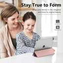 MoKo for iPad (A16) 11th Generation Case 2025, iPad 10th Generation Case 2022, Slim Stand Hard PC Translucent Back Shell Smart Cover Case for iPad 11th Gen 11 inch 2025, Light Pink Gold Marble